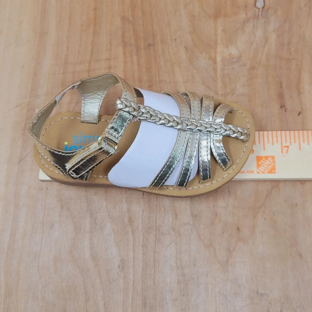 Sandals By Carters Toddler Size 7 Gold FREYA Style Eur 23